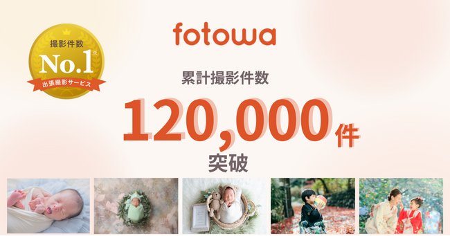 家族・子ども向け出張撮影fotowa8周年　累計撮影件数12万件突破！ リピート率は過去最高に