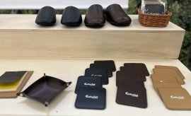 コーヒーレザーで作られたアイテムサンプル