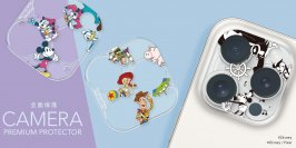 ディズニーキャラクターデザインのiPhone15ProやiPhone15ProMAXのカメラレンズを保護するカメラレンズプロテクターを株式会社PGAが4月19日から新発売