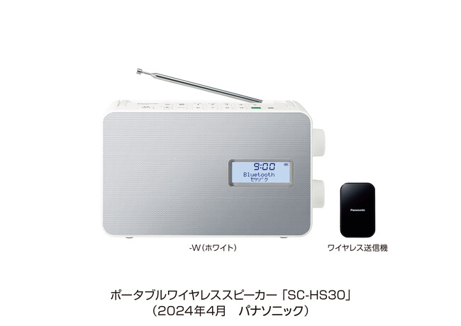 ～直径10 cm大型スピーカー搭載、お手元に置けるからいつでも快適にテレビを楽しめる。～ ポータブルワイヤレススピーカー SC-HS30 を発売