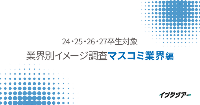 【24～27卒 業界別イメージ調査 マスコミ業界編】学生の4割以上がマスコミ業界志望！ 人気業界だがワークライフバランスや企業風土に課題も残る｜インタツアー（キャムコムグループ）