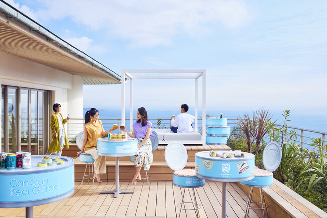 【星野リゾート　リゾナーレ熱海】「カン」カン照りのテラスで「缶」ビールと「缶」詰を味わう「カンカンビアガーデン」開催｜期間：2024年6月1日～8月31日