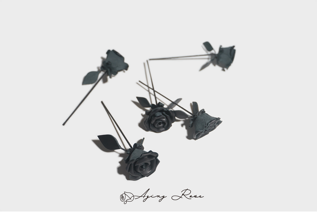 枯れることの無いレザーローズ”Aging Rose”に新カラーブラックが登場。