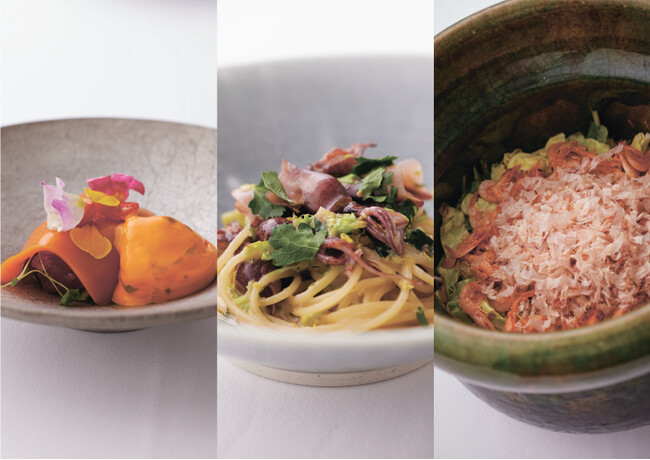 松本一平シェフ×本枯鰹節コラボメニュー「La Paix(ラぺ)」「PEACE(ピース)」「平(へい)ちゃん」の3店舗にて4月10日から提供開始