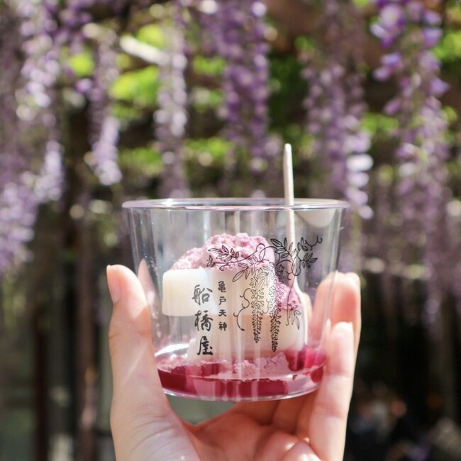 東京亀戸が紫色に！亀戸天神 藤まつりにあわせて「船橋屋三種の藤スイーツ」を2024年4月6日(土)より販売開始