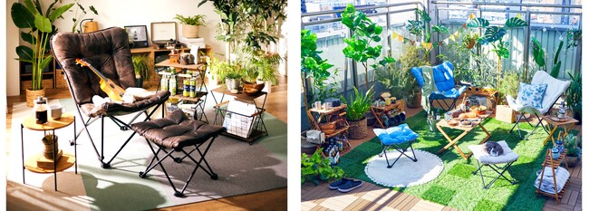 ニトリアウトドアの代名詞！ハイバックのバタフライチェアとオットマンの使い心地を改良。2024年モデルのアウトドア用品販売開始。