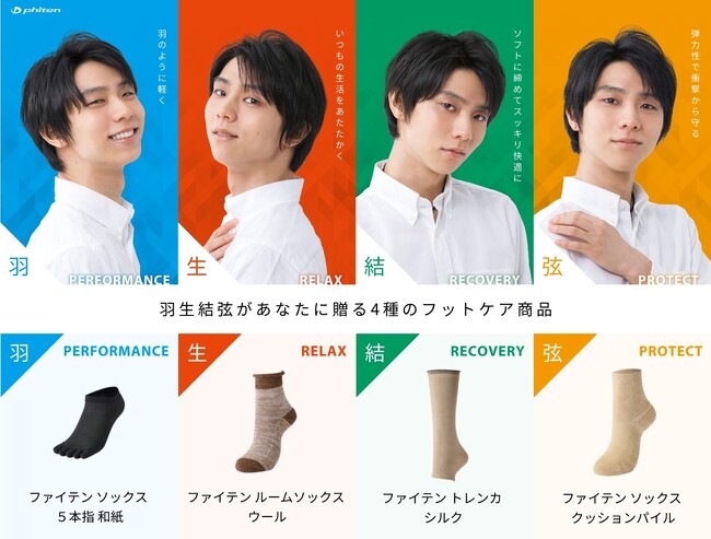 羽生結弦選手の名前をコンセプトにした4種のフットケア商品　5月9日(木)に正式発売決定・新ビジュアルが公開！