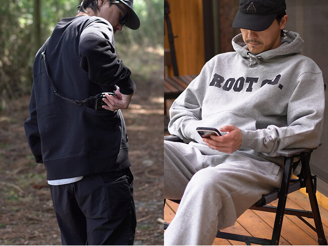 ROOT CO.定番「PLAY UTILITY BACK POCKET」シリーズより、「Crewneck Sweat」「Sweat Hoodie」2024モデル販売開始
