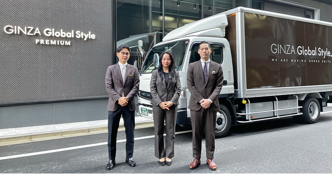 【SDGs/サステナブル】オーダースーツ専門店「グローバルスタイル」はハンガー車としてEVトラック（電気自動車）を初導入！