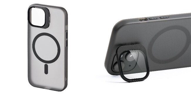 カメラカバーを開いてスタンドに！Magsafe対応のiPhone15専用ソフトケースを4月5日発売