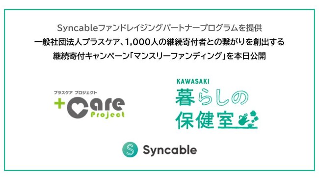 寄付プラットフォームSyncable、社会的処方のあり方を問い続けるプラスケア（神奈川県内の「暮らしの保健室」運営）の寄付金公募を支援