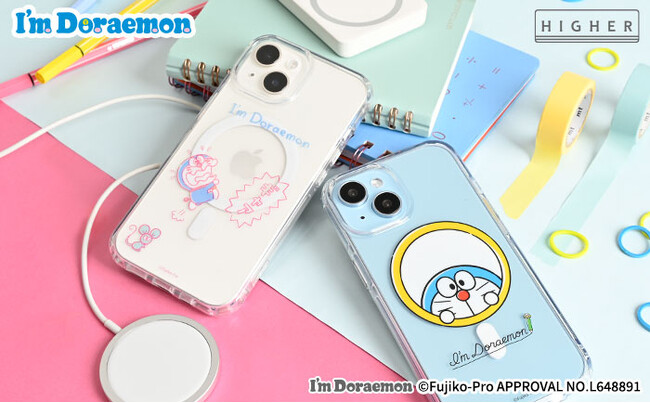 ワンランク上の高品質透明クリアケース「HIGHER（ハイアー）」「アイムドラえもん」デザインのMagSafe対応ハイブリッドスマホケースが登場！