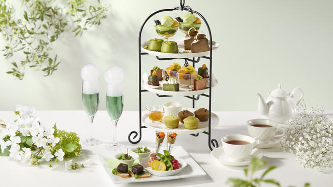 新緑が芽吹く新しい季節の訪れを表現「抹茶＆ほうじ茶Afternoon Tea Set ～狭山茶を楽しむ～」を販売