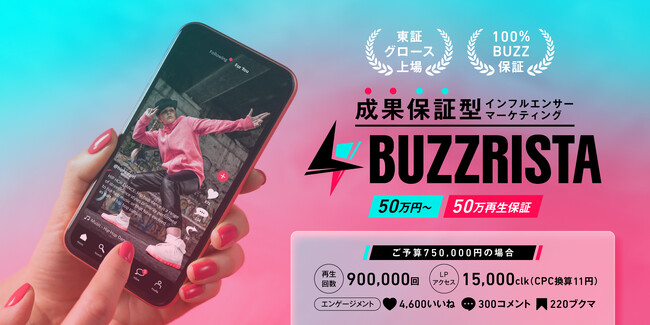 ログリー、成果保証型インフルエンサーマーケティング支援サービス「バズリスタ」を提供開始