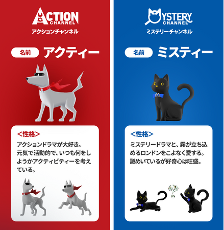 アクションチャンネル、ミステリーチャンネルのキャラクター名がついに決定！