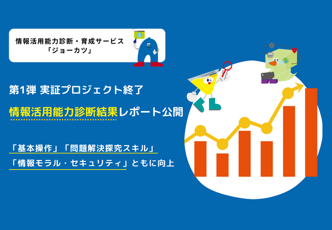 児童生徒の情報活用能力を診断・育成するサービス 「ジョーカツ」第1弾実証プロジェクト効果レポートを公開。「基本操作」「問題解決・探究スキル」「情報モラル・セキュリティ」ともに向上