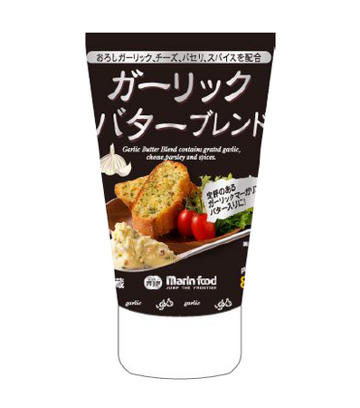 累計約2600万個の売上を誇るマリンフードのロングセラー商品がリニューアル！トレンドのチューブ入り調味料として新登場！「ガーリックバターブレンド80g」2024年4月より本格発売