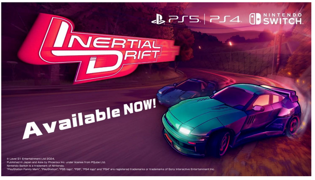 スピードもテンションもMAXで走れ！新感覚のツインスティックドリフトレーサー『Inertial Drift』Switch/PS4/PS5版が本日配信開始