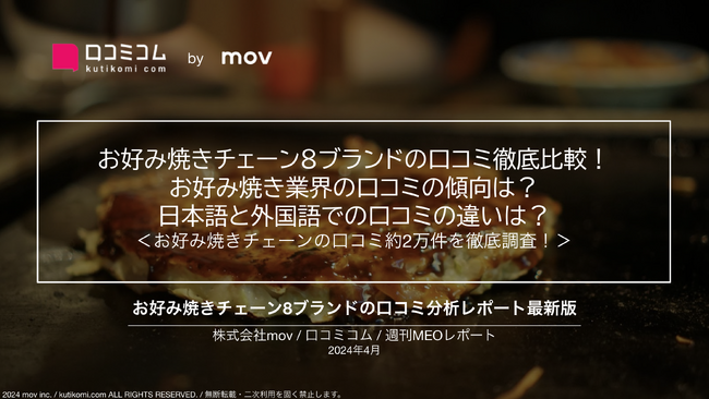 「鶴橋風月」「千房」ほか：お好み焼き店8ブランドの口コミを徹底調査！★評価の圧倒的1位が明らかに