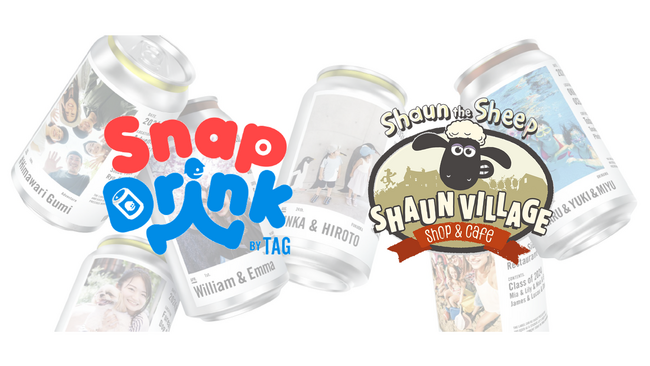 撮影した写真をその場でドリンクにできる「Snap Drink」が「ひつじのショーンビレッジ ショップ＆カフェ」にキャラクターカフェ初導入決定！