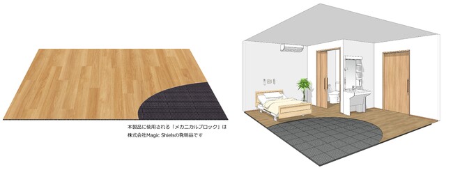 高齢者の転倒に配慮 衝撃吸収フロアー クラウドステージを発売