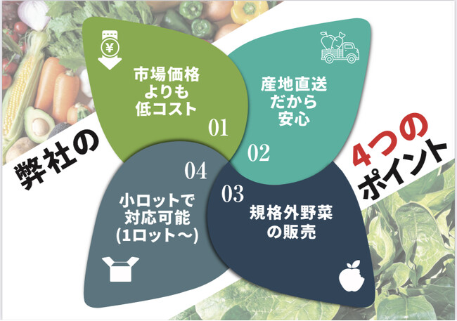 農業フランチャイズの「クールコネクト」飲食店向け、業務用野菜の宅配サービスを開始