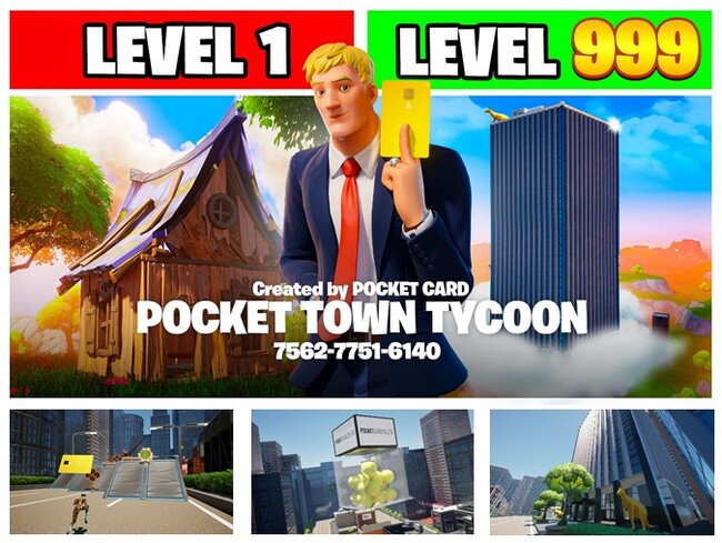 国内クレジットカード業界初※ 「Fortnite」内オンラインゲーム「Pocket Town Tycoon（ポケットタウンタイクーン）」が4/15（月）大型アップデートを実施！