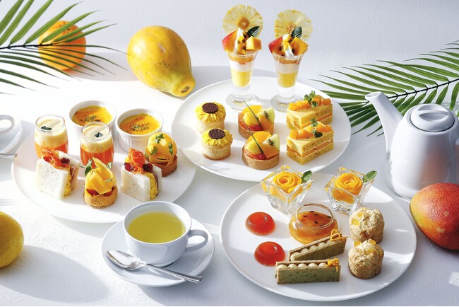 【東京マリオットホテル】まぶしいビタミンカラーとトロピカルな味わいが勢ぞろい「Vegan Afternoon Tea -Summer-」を発売
