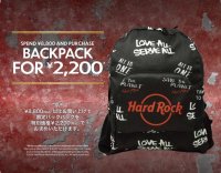 アメリカンレストラン「ハードロックカフェ」ロックショップ「PWP Spring Backpack Promotion」