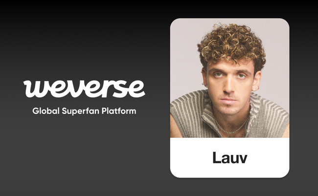 Weverseに米国のマルチパフォーマーアーティスト「Lauv」のコミュニティが本日オープン！