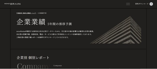 経済特化生成AI『xenoBrain』、製造業50社の5年間の企業業績予測を無料公開
