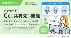 不動産市場特化型SaaSのいい生活、大好評オーナーアプリ「いい生活Owner」で業界初となるメッセージCc(共有先)機能をリリースしオーナーの満足度向上に貢献