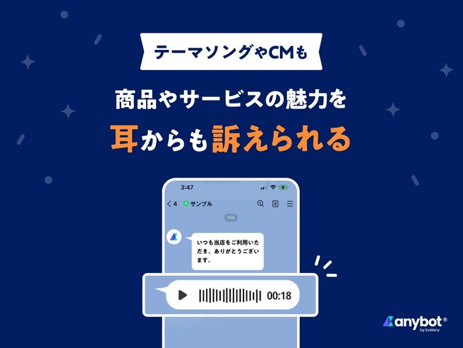 音声で他にはないコミュニケーションが可能に　商品やサービスの魅力を耳からも訴えられます　【機能アップデート】