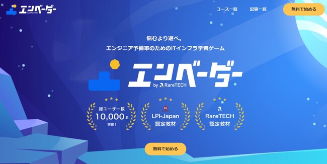 インフラエンジニアに特化した独自開発の学習ツール「エンベーダー」。総利用者数が1.1万人を突破