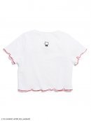 MERCURYDUO【ハローキティコラボ】配色ワンポイント刺繍Tシャツ