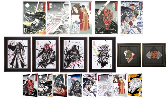 スター・ウォーズ大特集！！『星間大戦絵巻』の浮世絵木版画とファブリックボードが版三 浮世絵工房に新登場！人気キャラクターの武人画や役者絵とともに珠玉のスター・ウォーズ作品が一挙勢揃い