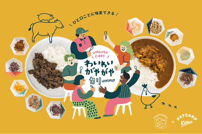 ひと口ずつ味変できるスパイスカレーキット「わいわいがやがやカリー」Makuakeで先行発売
