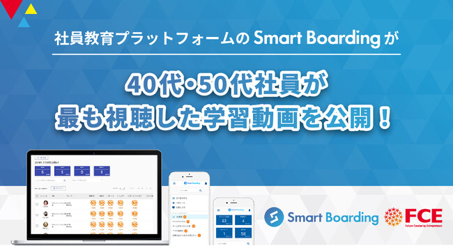 【Smart Boardingが発表】40代50代社員が最も視聴した学習動画。第2位は「生産性を上げる仕事の進め方 」、1位は…
