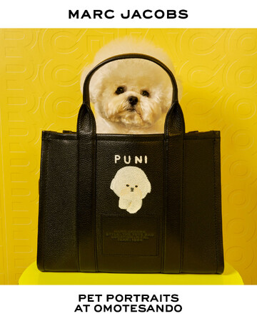 愛犬の似顔絵をアイコニックな「THE LEATHER TOTE BAG」に描く『PET PORTRAIT』イベントをマーク ジェイコブス 表参道店にて開催！