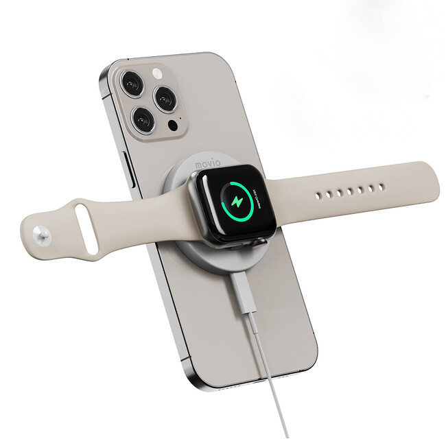 ナガオカ　Apple Watch　と　iPhone/スマートフォンの２デバイス同時充電が可能な携帯型ワイヤレス充電器　「M313WC」を発売開始