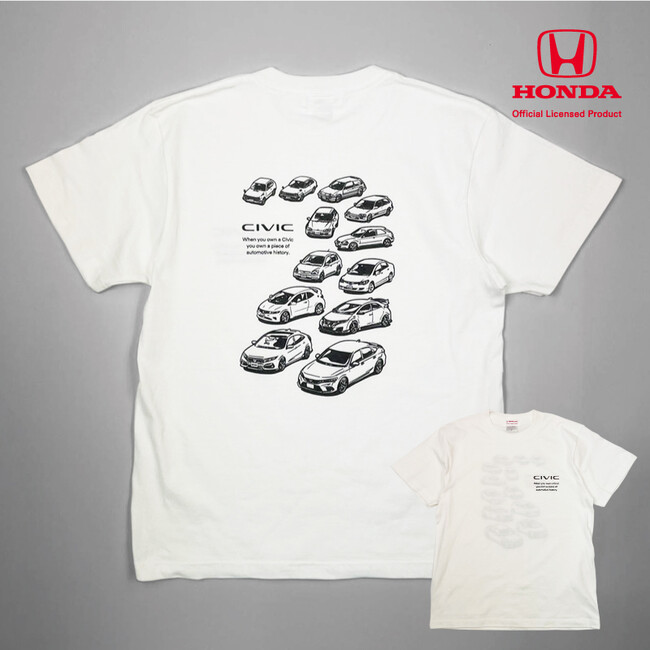 ●新発売● Honda CIVICが大集合！CIVIC好きにはたまらない歴史を感じるTシャツ（4/23～）