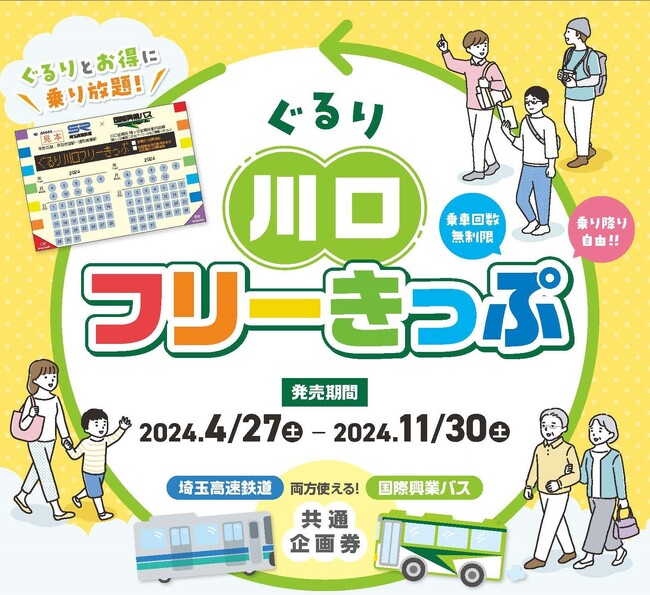 好評につき「ぐるり川口フリーきっぷ」第二期発売決定！