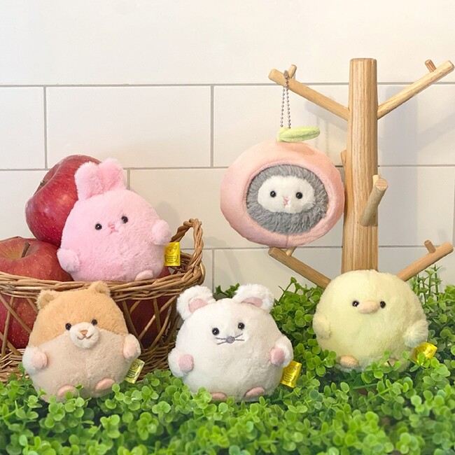 ポッコリまあるいポッコ達とりんごのお部屋がセットになったキーチェーンが新発売！