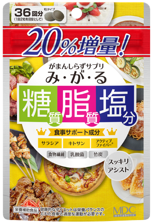糖質・脂質・塩分に着目！『み・が・る』20％増量　12,000個限定発売！