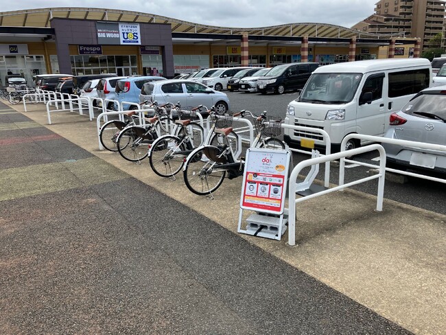 大規模小売店舗立地法の規制緩和が実現し、商業施設などの駐輪場にシェアサイクルが設置可能に