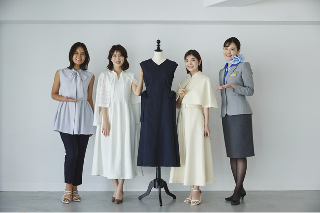 ANA客室乗務員(CA)×アナウンサーで商品開発！オリジナルワンピースを発表。