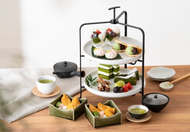 青紅葉が美しい日本庭園がある茶寮で味わう「お茶のアフタヌーンティー」を日本茶きみくら本店にて5月7日から開始