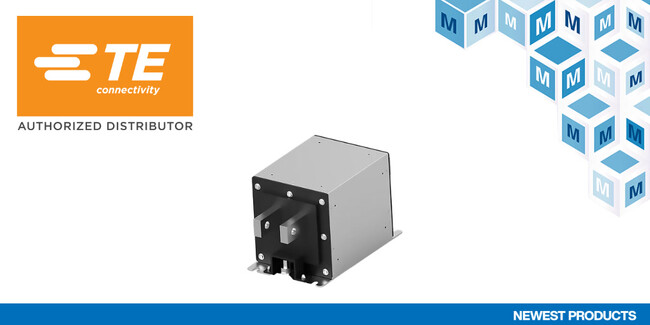 マウザー、TE Connectivity/Corcomの電気自動車 （EV） 高速充電用 EVX高電圧DC EMIフィルタの取り扱いを開始