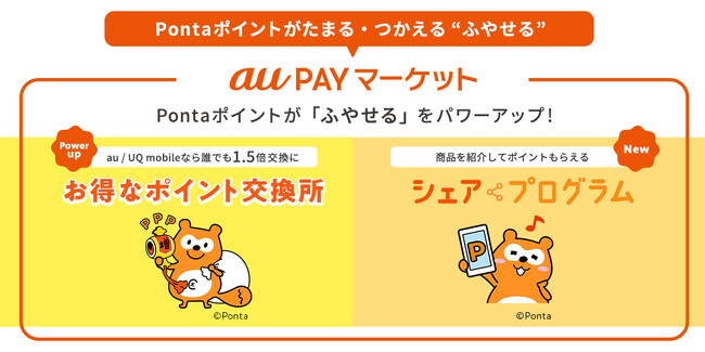au PAY マーケット、1.5倍ポイント交換対象者の拡大や商品紹介で最大10%のポイントがもらえる