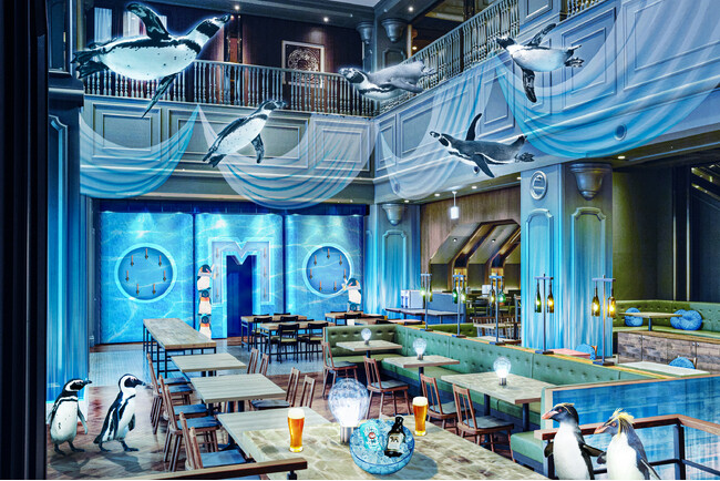 【OMO7旭川 by 星野リゾート】ARのペンギンたちが飛び交う清涼感溢れる空間で、キンキンに冷えたビールを楽しむ「クラフトビールの動物園」開催｜期間：2024年6月1日～8月31日